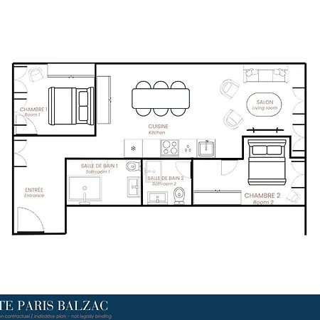 Balzac By Hilo Collection - 6 People - 63m2 Апартаменты Париж
